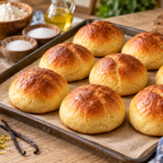Petits pains au yaourt sans levure boulangère dorés et moelleux