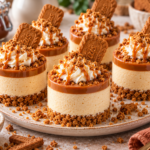 Mini bavarois caramel spéculoos sans cuisson avec chantilly et biscuits