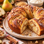 La Poiréline, gâteau moelleux aux poires et noisettes fait maison