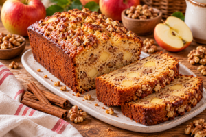 Cake d’automne moelleux aux pommes et noix