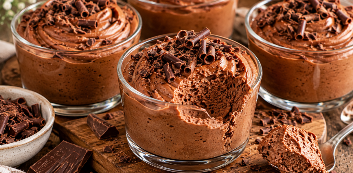 Mousse au chocolat gourmand et rustique