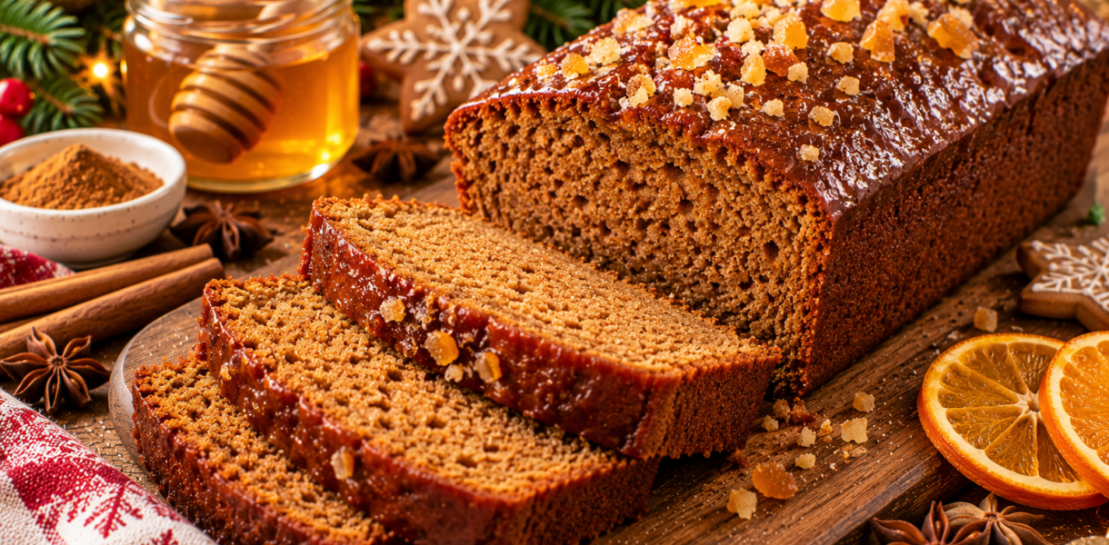 Pain d’épices de Noël aux agrumes confits