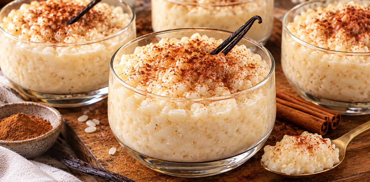 Riz au lait vanillé à la cannelle