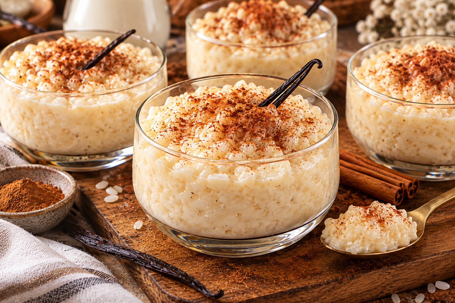 Riz au lait vanillé à la cannelle