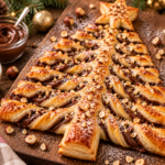 Sapin feuilleté chocolat noisettes de Noël